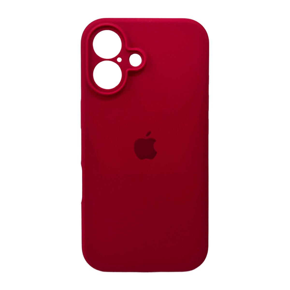 Чехол Silicone Full Case Camera Protect (AA) Apple iPhone 16 (Бордовый) на картинке №1