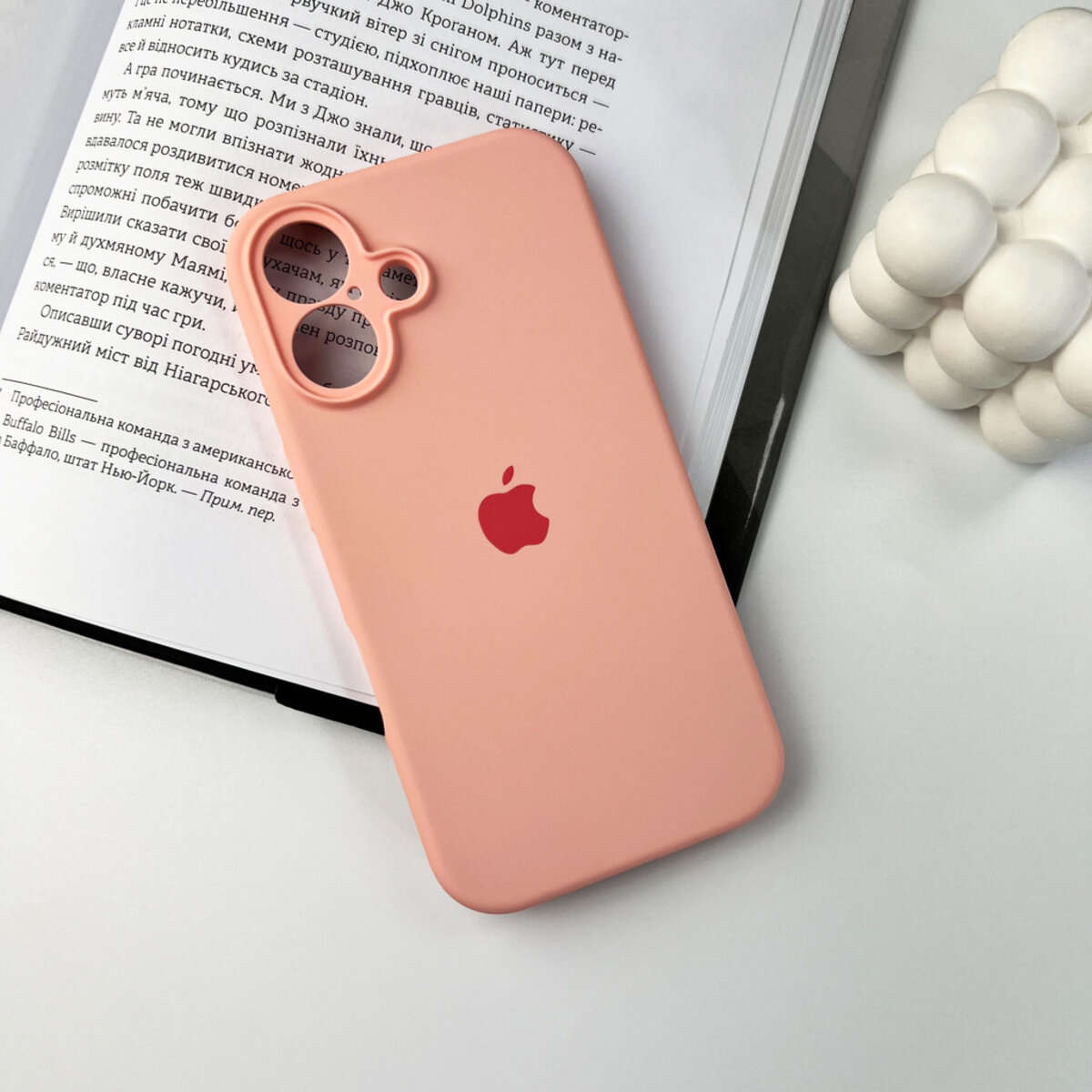 Чехол Silicone Full Case Camera Protect (AA) Apple iPhone 16 (Оранжевый) на картинке №7