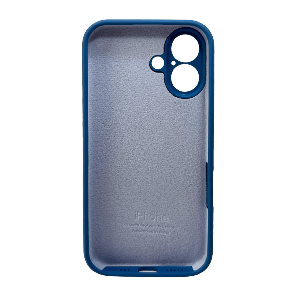 Чехол Silicone Full Case Camera Protect (AA) Apple iPhone 16 (Светло-голубой) на картинке №3
