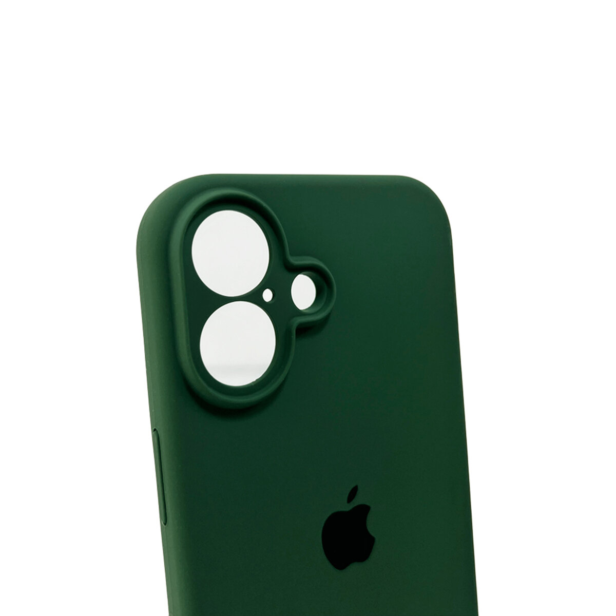 Чехол Silicone Full Case Camera Protect (AA) Apple iPhone 16 (Тёмно-зелёный) на картинке №6