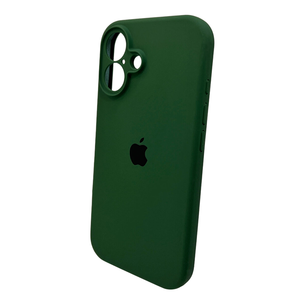 Чехол Silicone Full Case Camera Protect (AA) Apple iPhone 16 (Тёмно-зелёный) на картинке №5