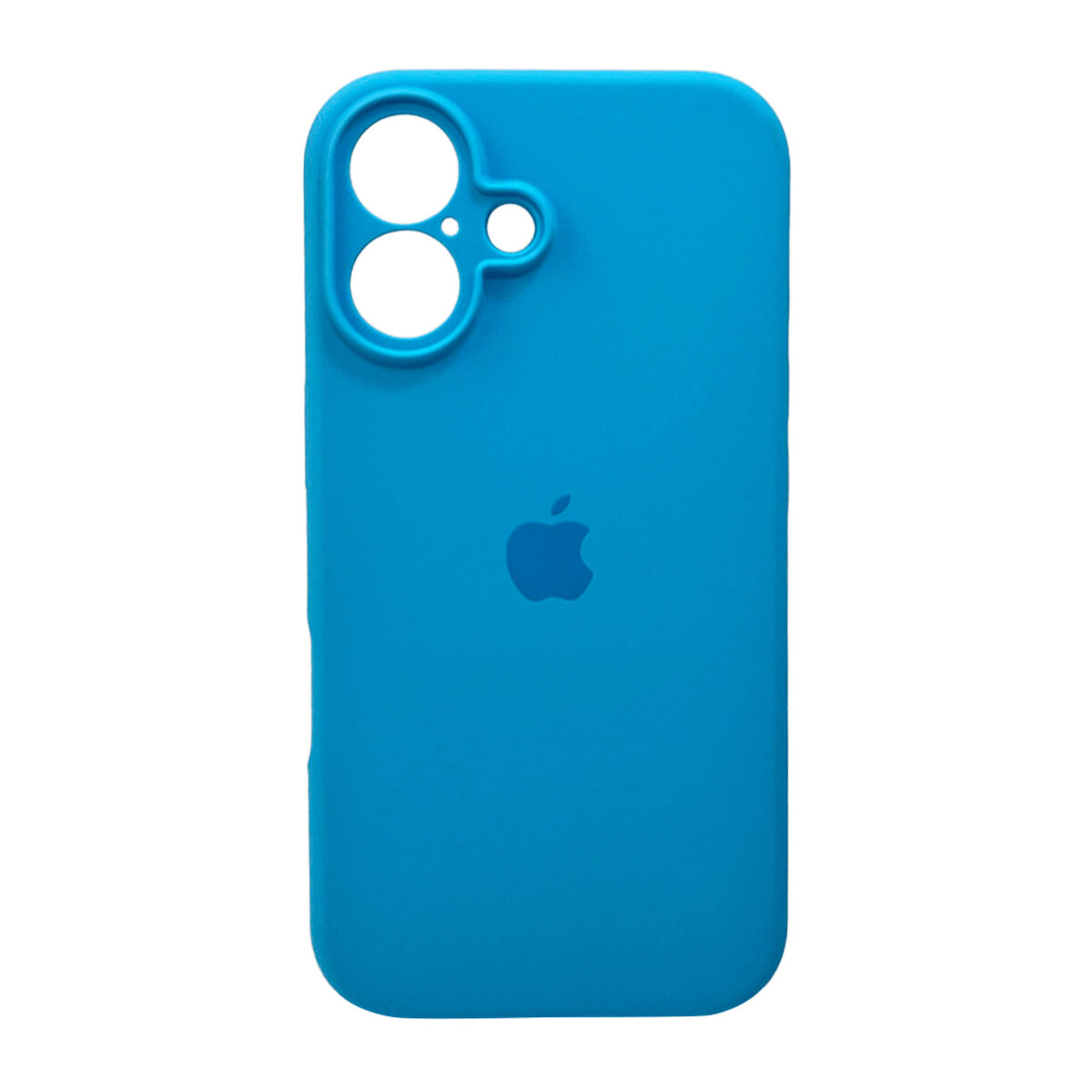 Чехол Silicone Full Case Camera Protect (AA) Apple iPhone 16 (Голубой) на картинке №1