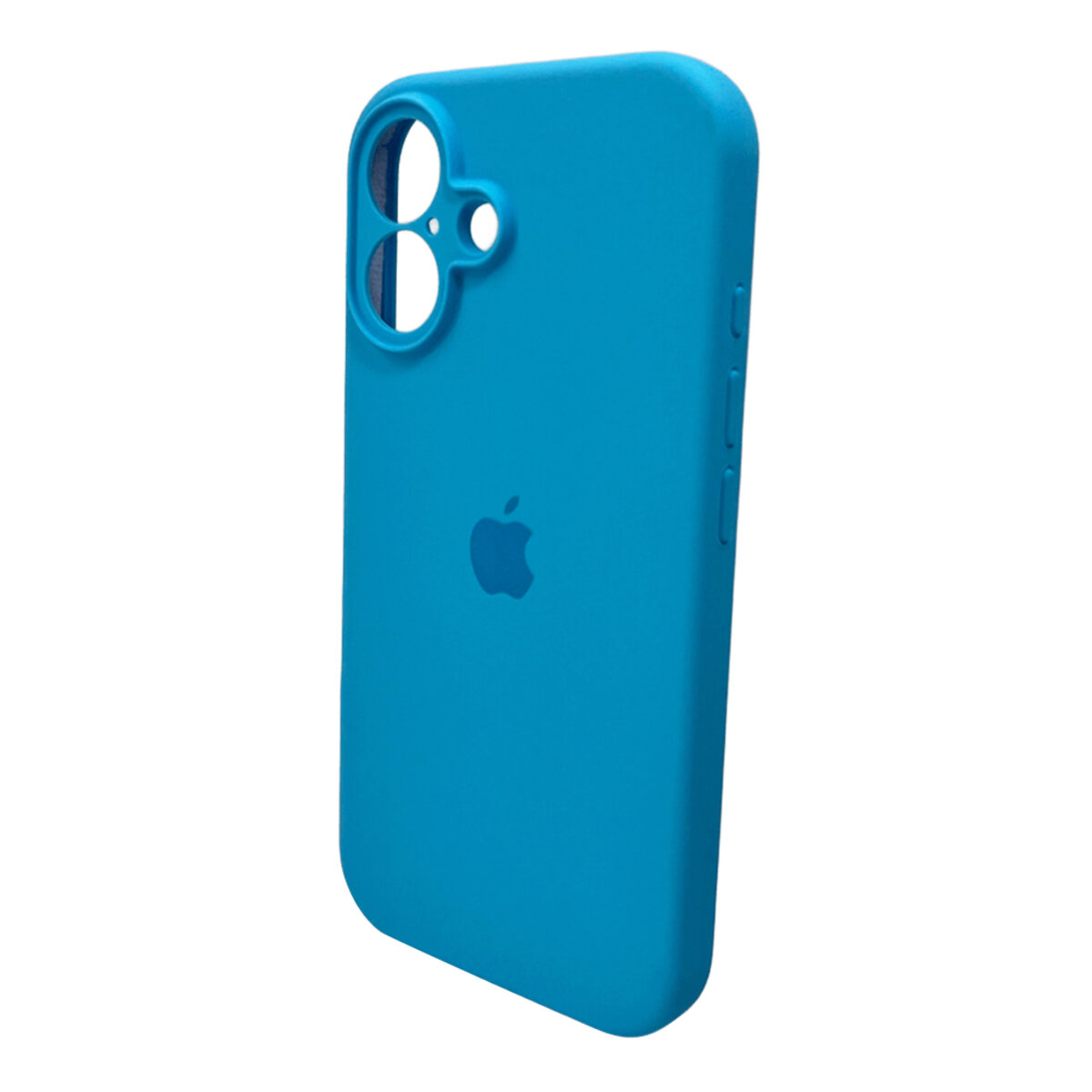 Чехол Silicone Full Case Camera Protect (AA) Apple iPhone 16 (Голубой) на картинке №5
