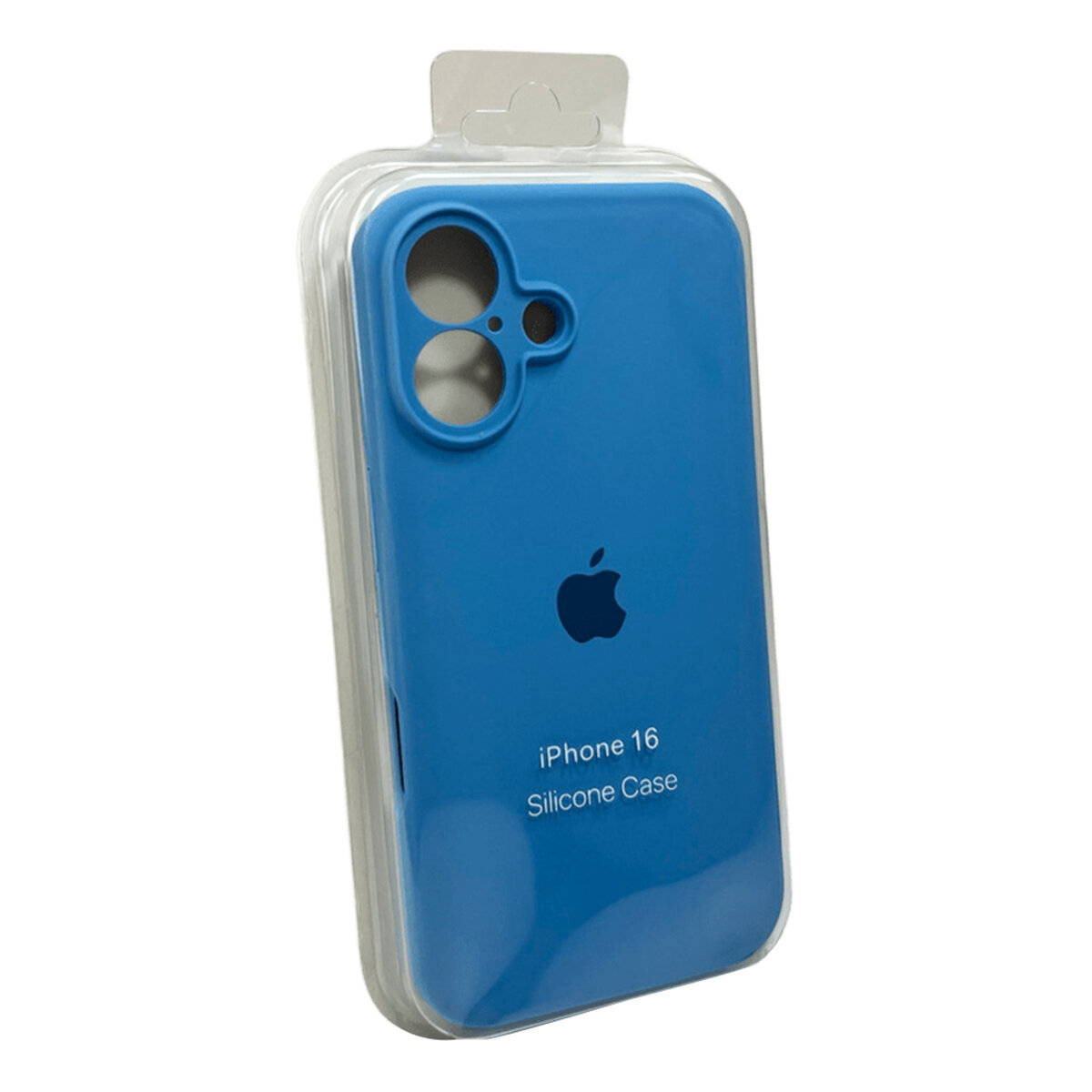Чехол Silicone Full Case Camera Protect (AA) Apple iPhone 16 (Голубой) на картинке №2