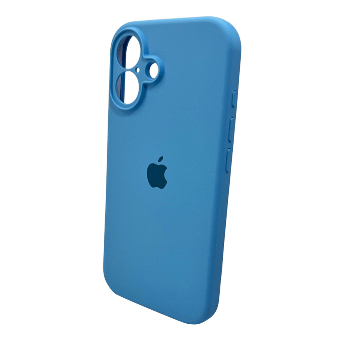 Чехол Silicone Full Case Camera Protect (AA) Apple iPhone 16 (Голубой) на картинке №5