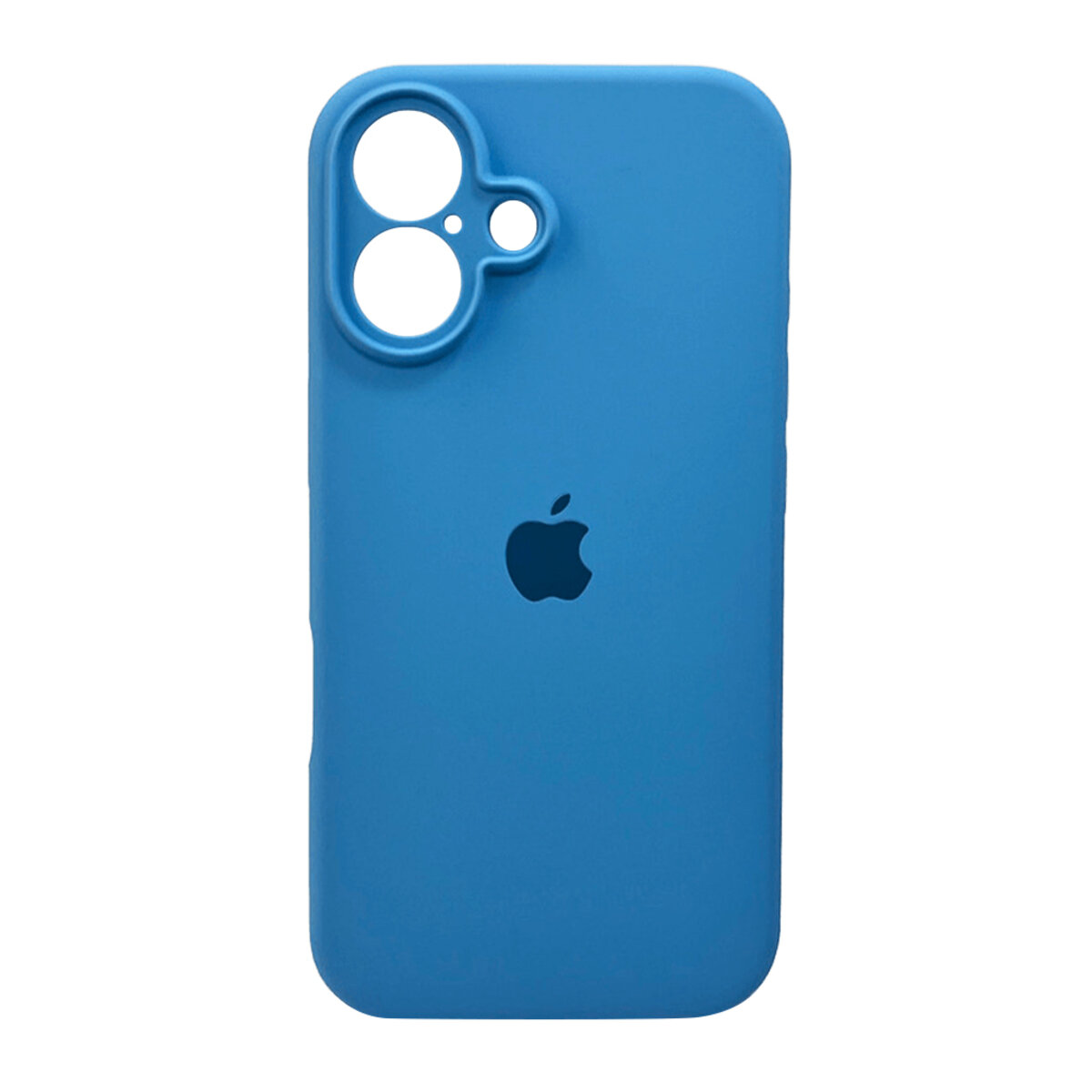 Чехол Silicone Full Case Camera Protect (AA) Apple iPhone 16 (Голубой) на картинке №1
