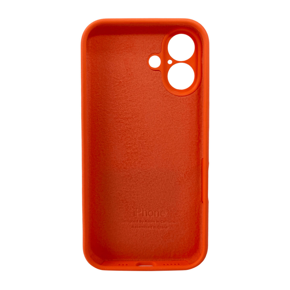Чехол Silicone Full Case Camera Protect (AA) Apple iPhone 16 (Оранжевый) на картинке №3