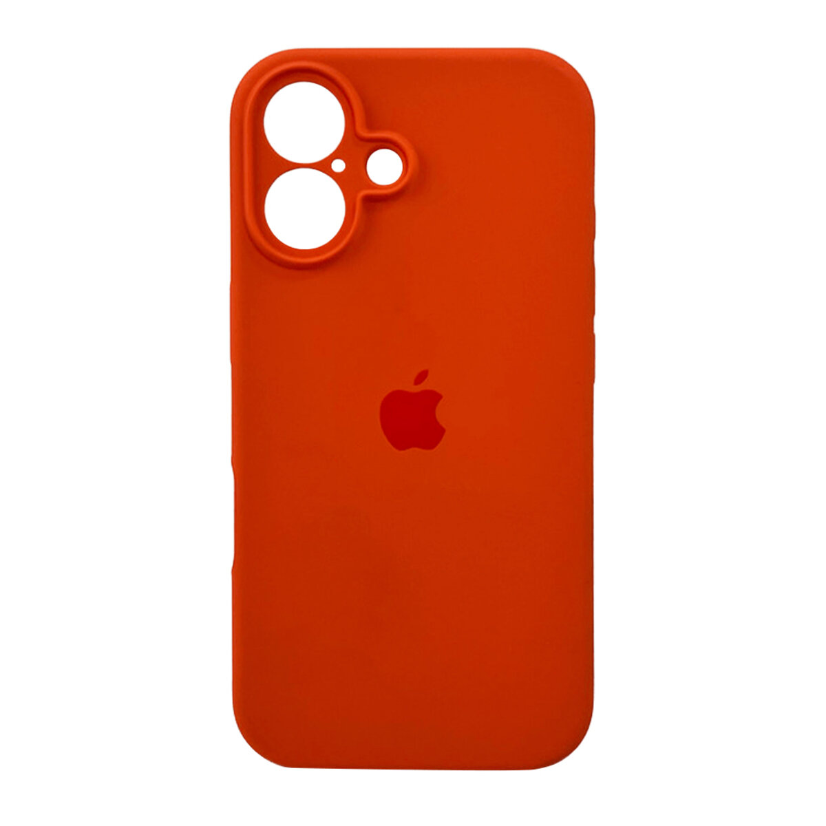 Чехол Silicone Full Case Camera Protect (AA) Apple iPhone 16 (Оранжевый) на картинке №1