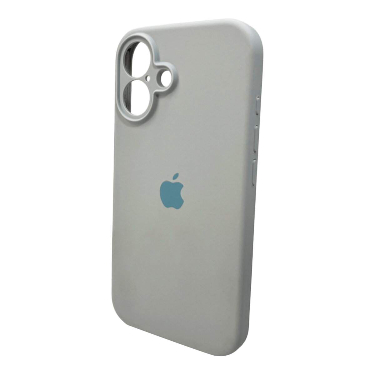 Чехол Silicone Full Case Camera Protect (AA) Apple iPhone 16 (Светло-голубой) на картинке №5