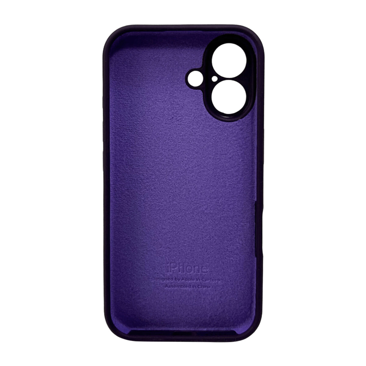 Чехол Silicone Full Case Camera Protect (AA) Apple iPhone 16 (Фиолетовый) на картинке №3