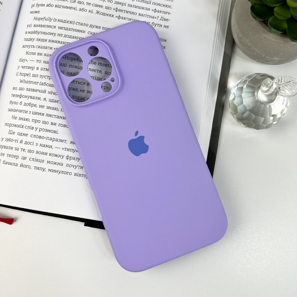 Чехол Silicone Full Case Camera Protect (AA) Apple iPhone 16 Pro (Сиреневый) на картинке №6