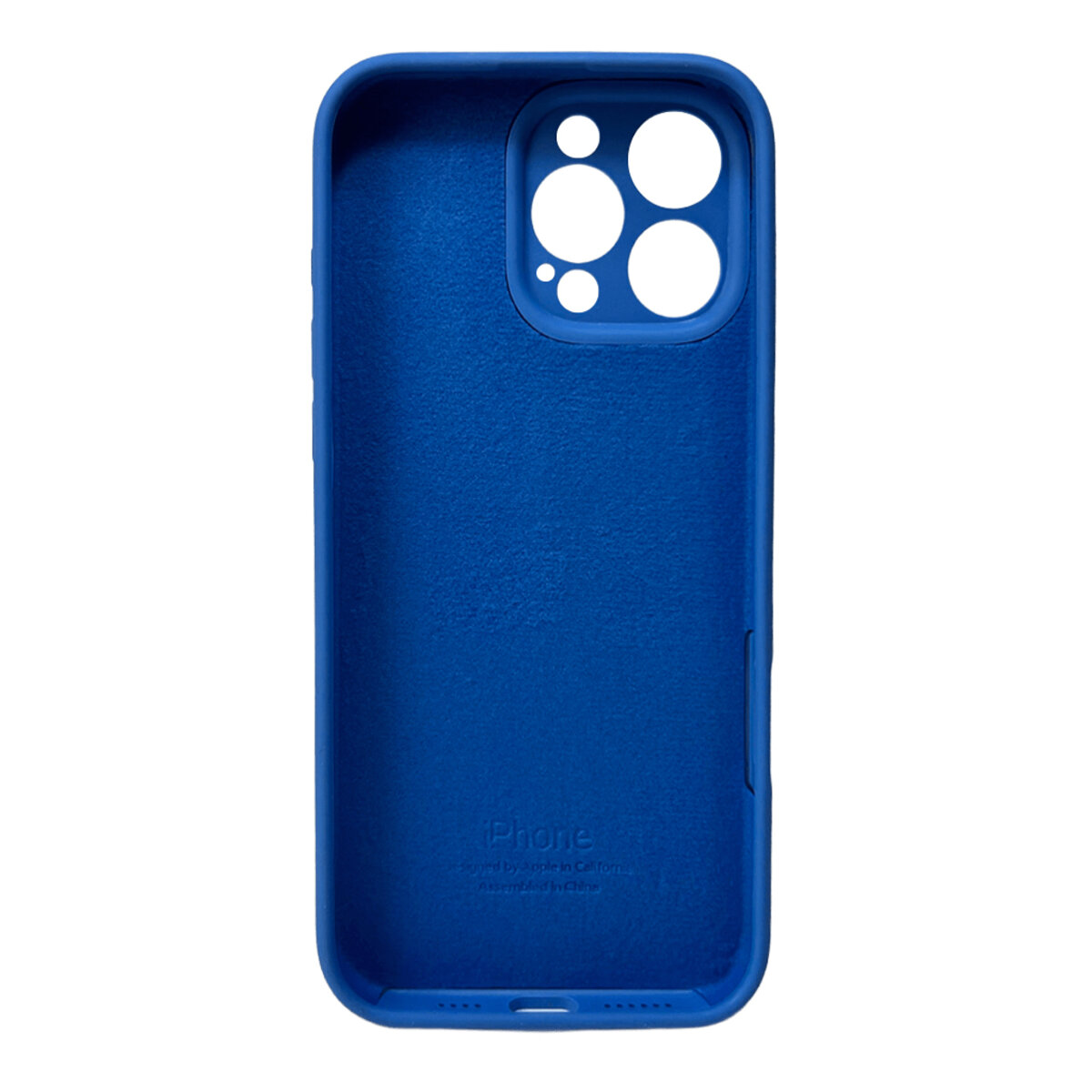 Чехол Silicone Full Case Camera Protect (AA) Apple iPhone 16 Pro (Синий) на картинке №3