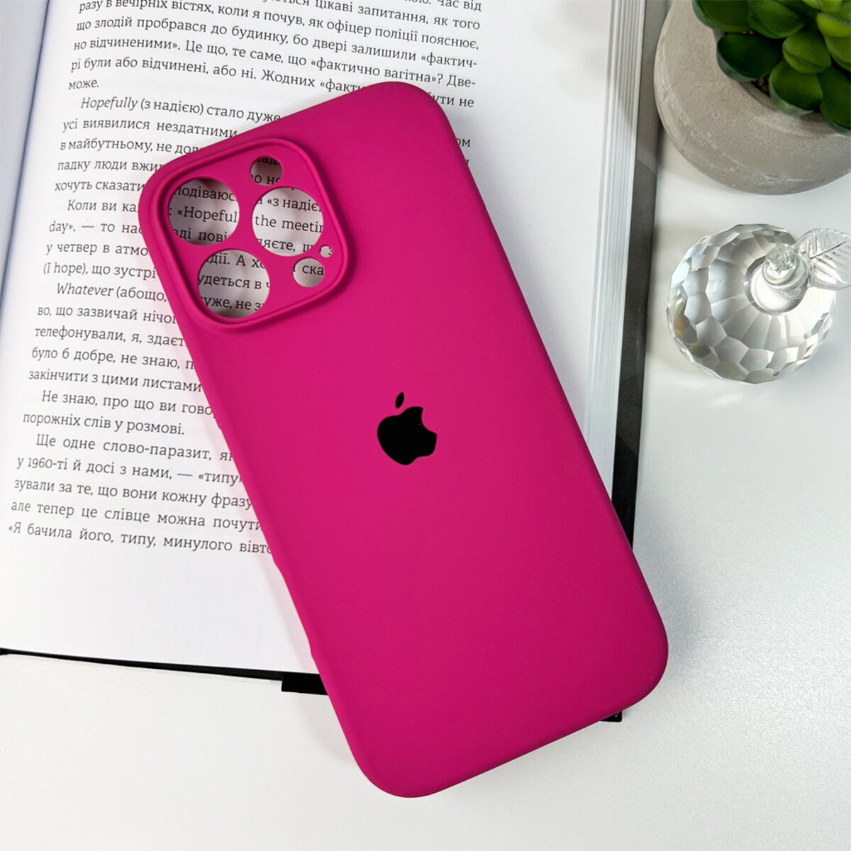 Чехол Silicone Full Case Camera Protect (AA) Apple iPhone 16 Pro (Розовый) на картинке №7