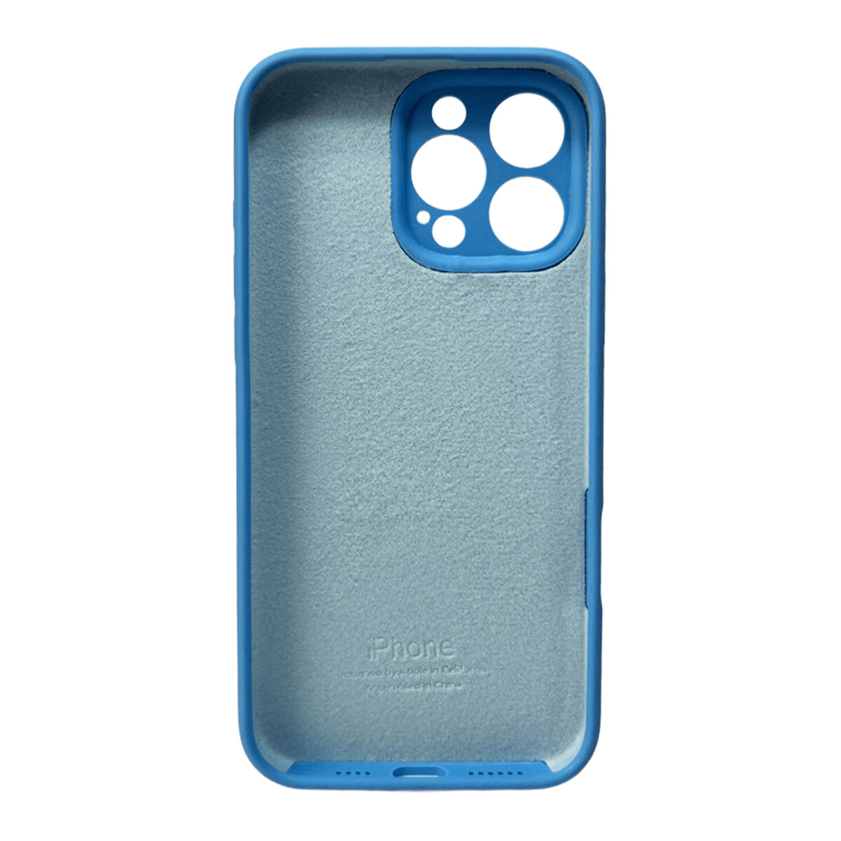 Чехол Silicone Full Case Camera Protect (AA) Apple iPhone 16 Pro (Голубой) на картинке №3