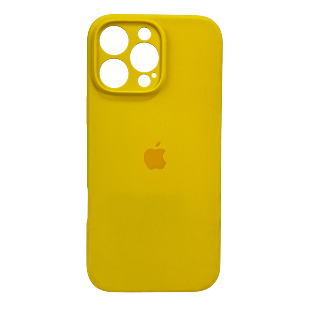 Чехол Silicone Full Case Camera Protect (AA) Apple iPhone 16 Pro (Желтый) на картинке №1