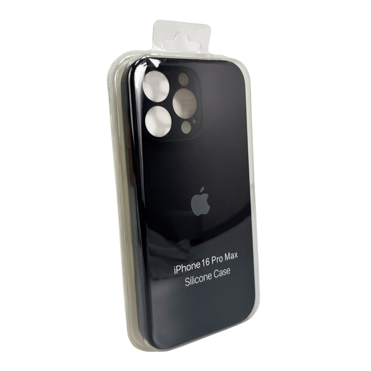Чехол Silicone Full Case Camera Protect (AA) Apple iPhone 16 Pro Max (Черный) на картинке №2