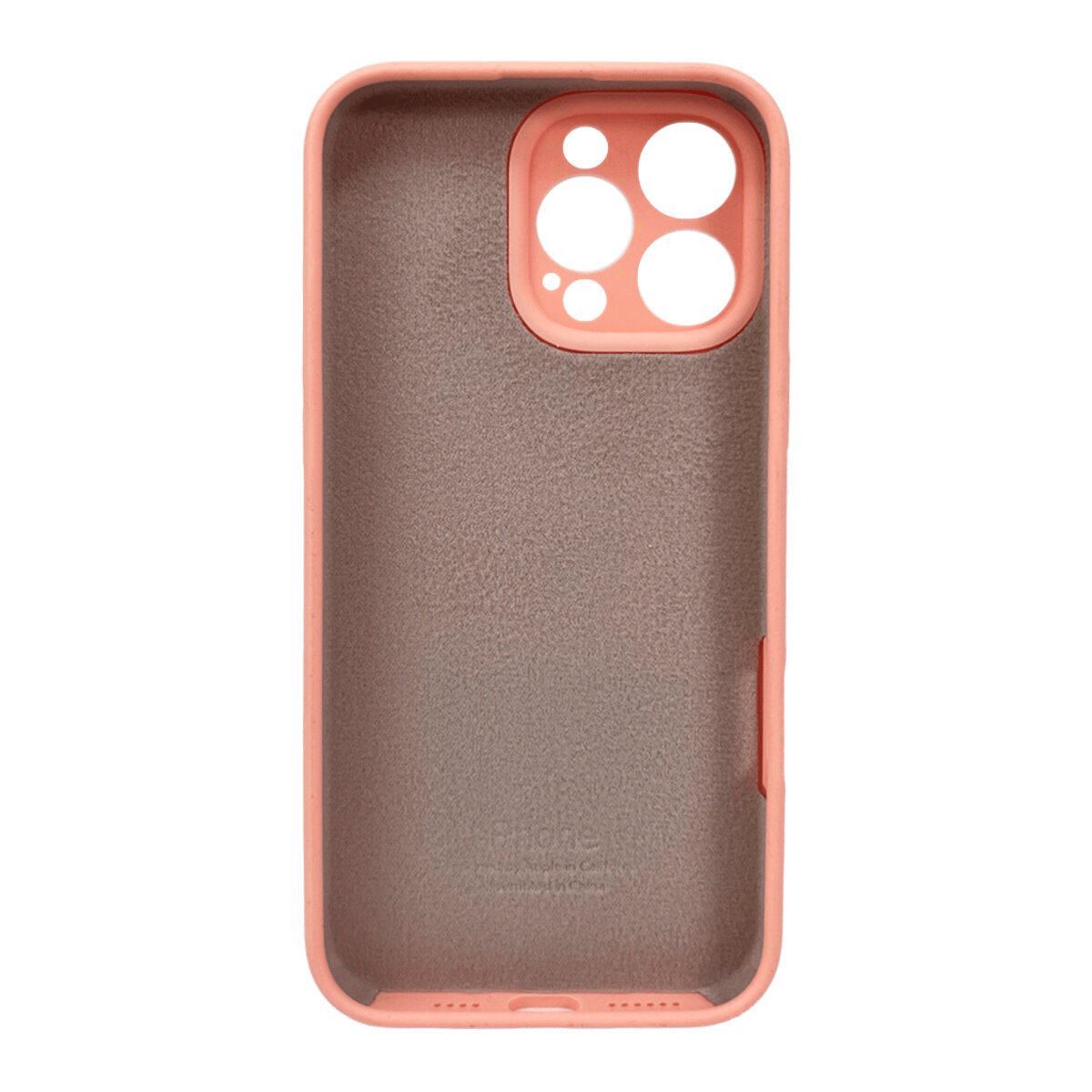 Чохол Silicone Full Case Camera Protect (AA) Apple iPhone 16 Pro Max (Грейпфрутовий) на малюнкі №3