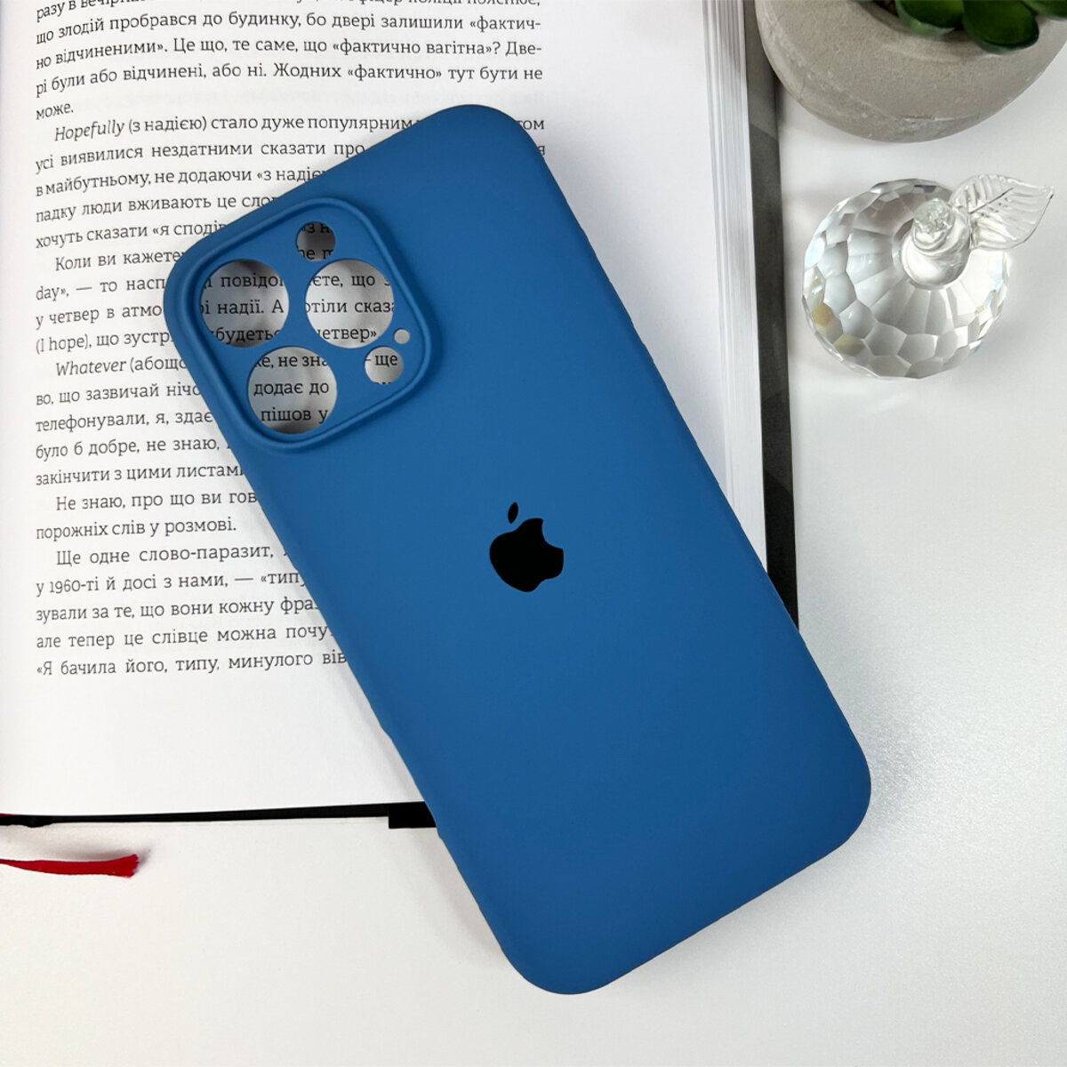 Чехол Silicone Full Case Camera Protect (AA) Apple iPhone 16 Pro Max (Светло-голубой) на картинке №6