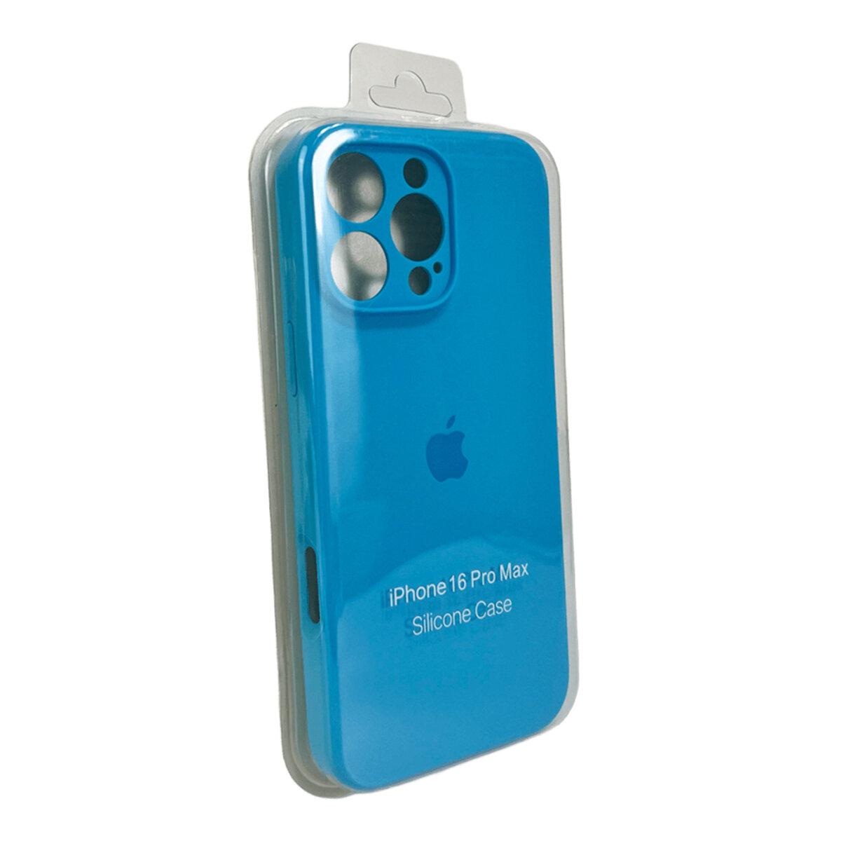 Чехол Silicone Full Case Camera Protect (AA) Apple iPhone 16 Pro Max (Голубой) на картинке №2