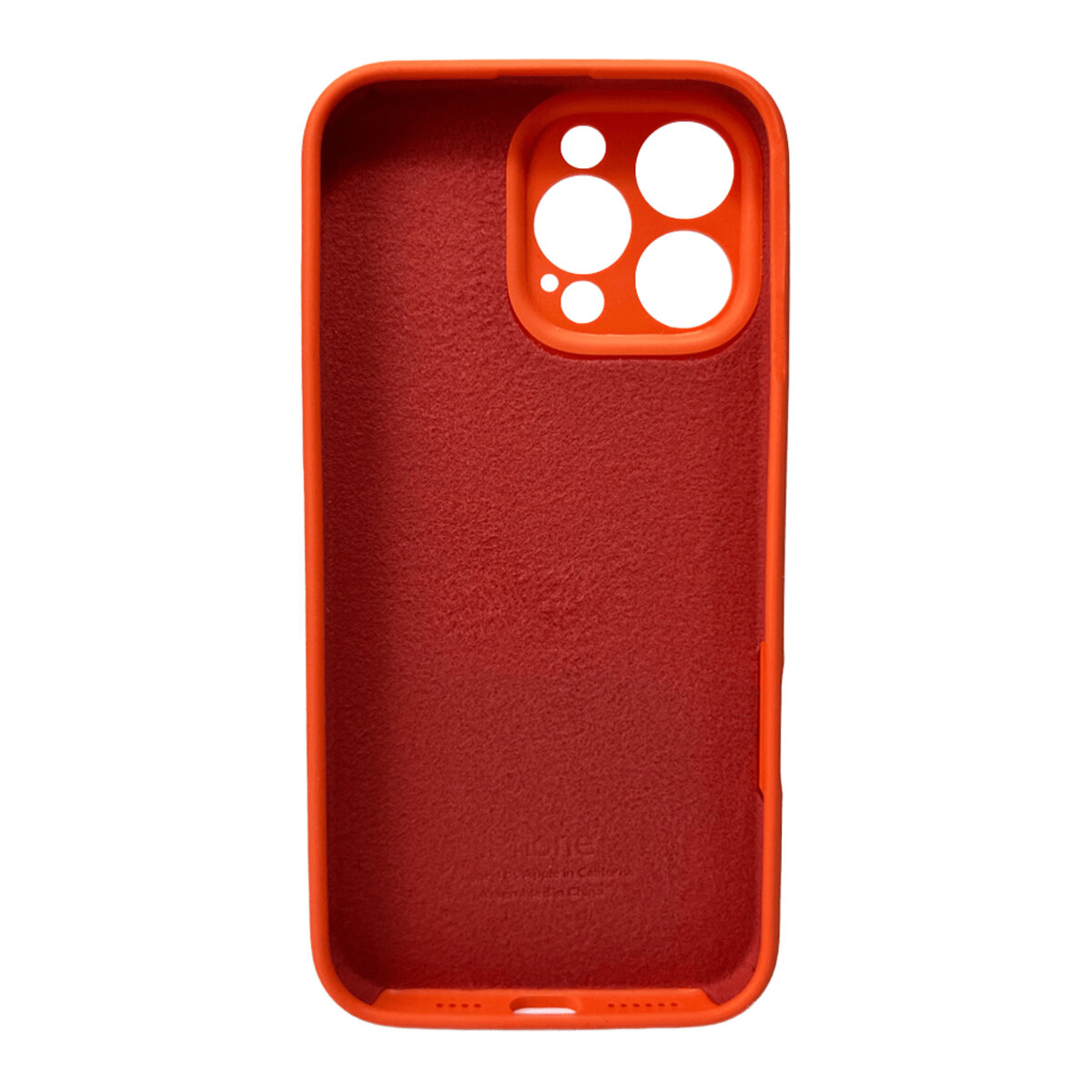Чехол Silicone Full Case Camera Protect (AA) Apple iPhone 16 Pro Max (Оранжевый) на картинке №3
