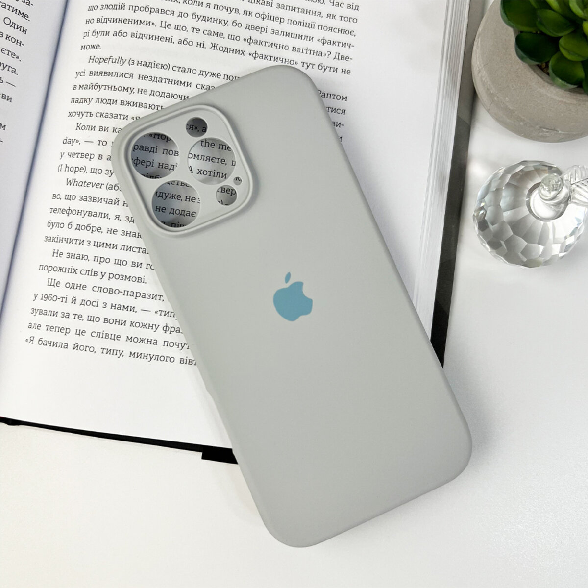 Чохол Silicone Full Case Camera Protect (AA) Apple iPhone 16 Pro Max (Світло-блакитний) на малюнкі №7