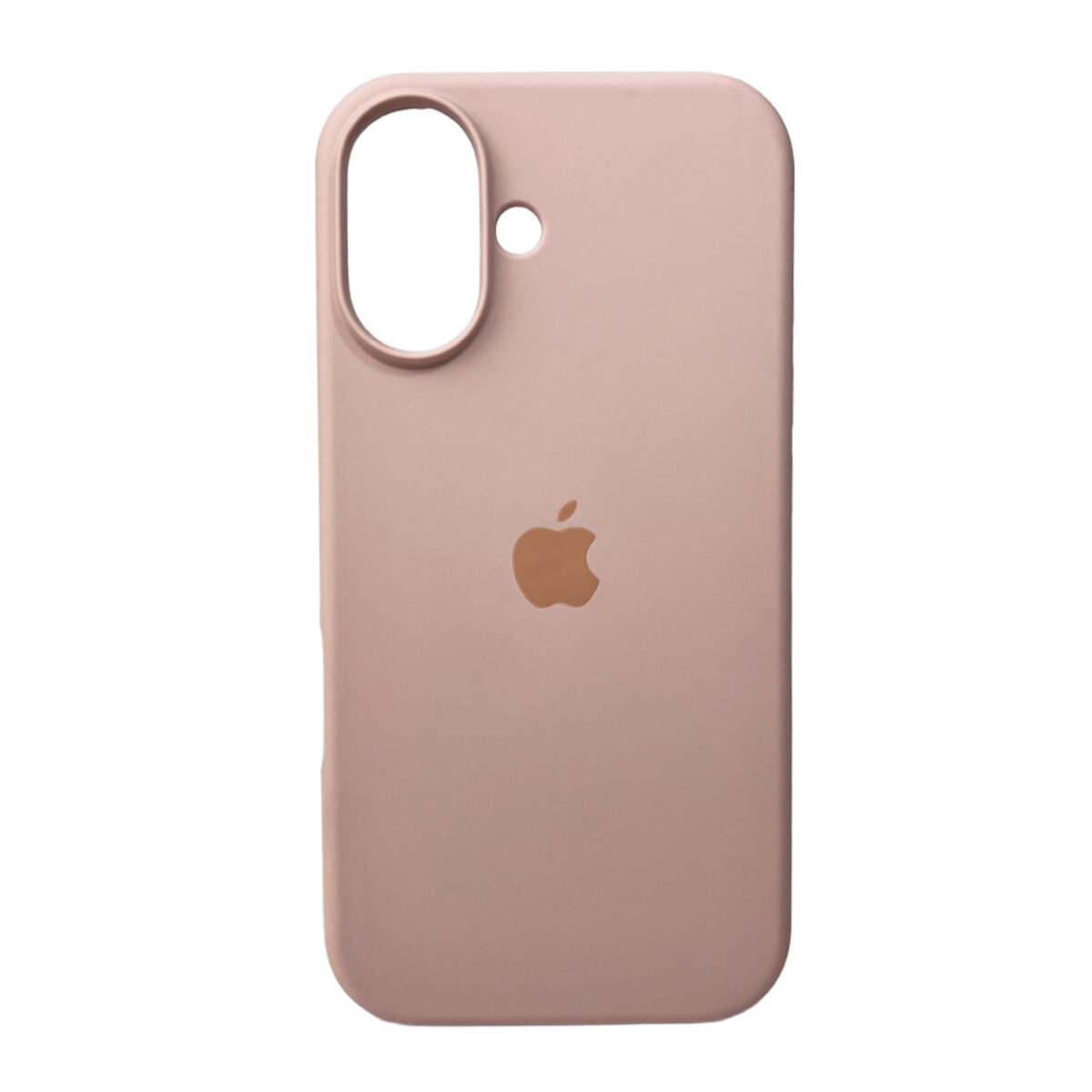 Чехол Silicone Full Case AA Open Camera Apple iPhone 16 | Микрофибра (Светло-Розовый) на картинке №1