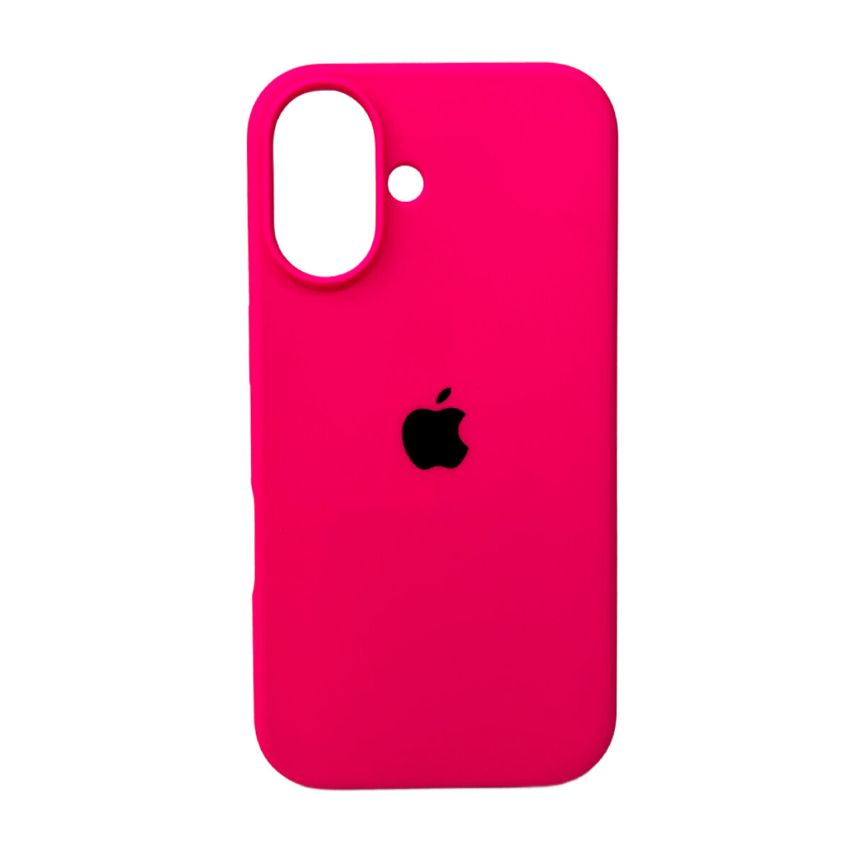 Чехол Silicone Full Case AA Open Camera Apple iPhone 16 | Микрофибра (Розовый) на картинке №1