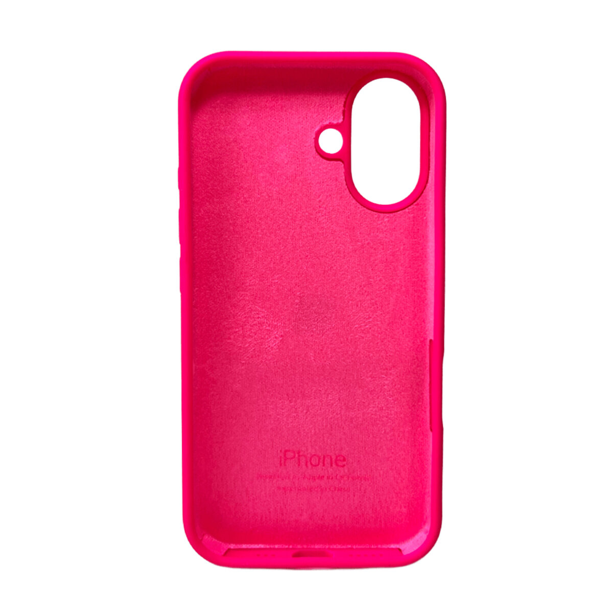 Чехол Silicone Full Case AA Open Camera Apple iPhone 16 | Микрофибра (Розовый) на картинке №2
