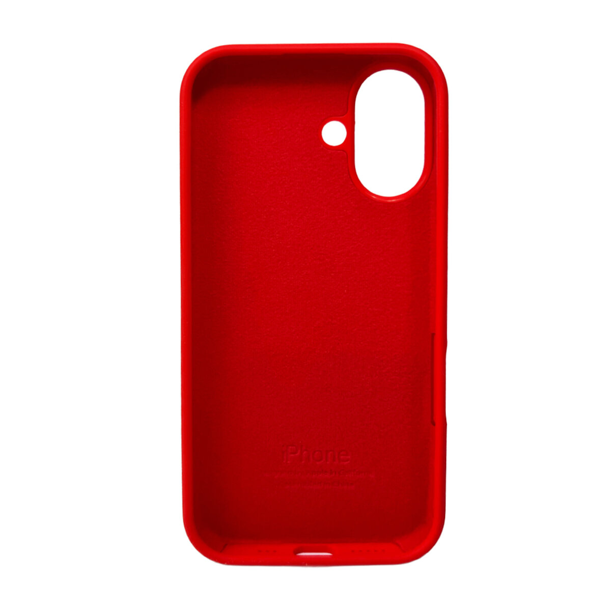 Чехол Silicone Full Case AA Open Camera Apple iPhone 16 | Микрофибра (Красный) на картинке №2