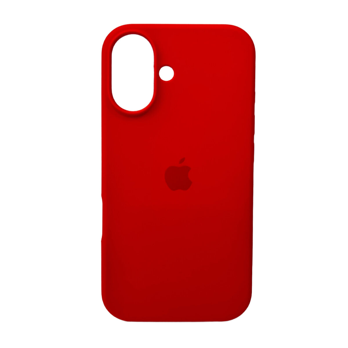 Чехол Silicone Full Case AA Open Camera Apple iPhone 16 | Микрофибра (Красный) на картинке №1