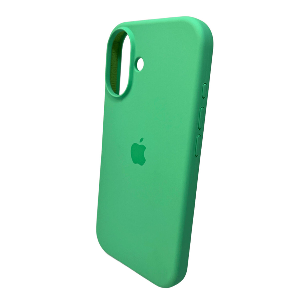 Чехол Silicone Full Case AA Open Camera Apple iPhone 16 | Микрофибра (Зелёный) на картинке №4