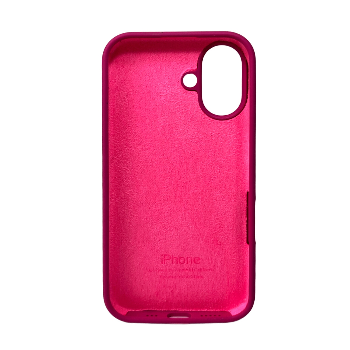 Чехол Silicone Full Case AA Open Camera Apple iPhone 16 | Микрофибра (Розовый) на картинке №2