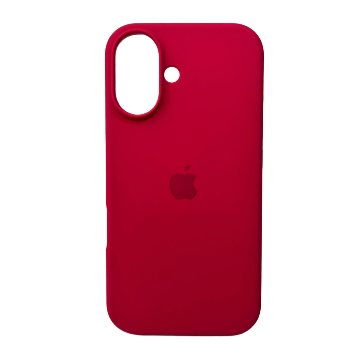 Чехол Silicone Full Case AA Open Camera Apple iPhone 16 | Микрофибра (Бордовый) на картинке №1