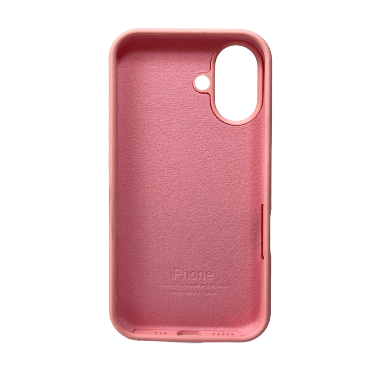 Чехол Silicone Full Case AA Open Camera Apple iPhone 16 | Микрофибра (Розовый) на картинке №2