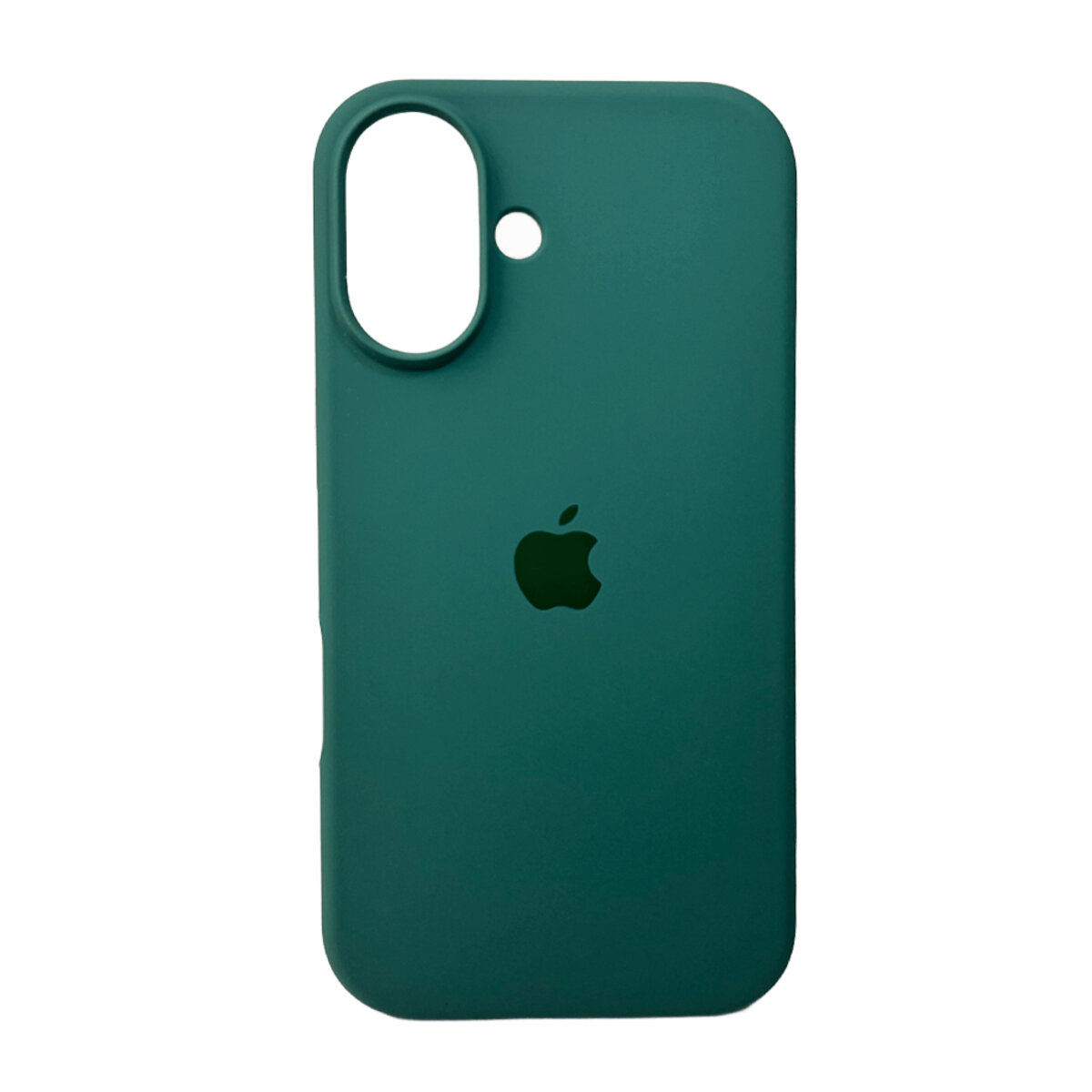 Чехол Silicone Full Case AA Open Camera Apple iPhone 16 | Микрофибра (Зелёный) на картинке №1