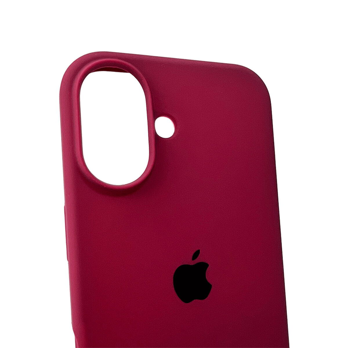Чехол Silicone Full Case AA Open Camera Apple iPhone 16 | Микрофибра (Бордовый) на картинке №4