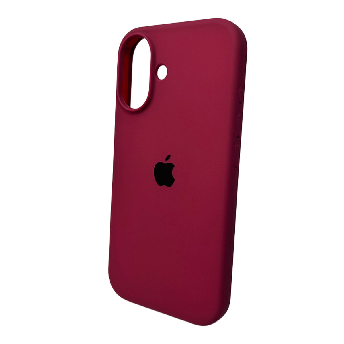 Чехол Silicone Full Case AA Open Camera Apple iPhone 16 | Микрофибра (Бордовый) на картинке №3