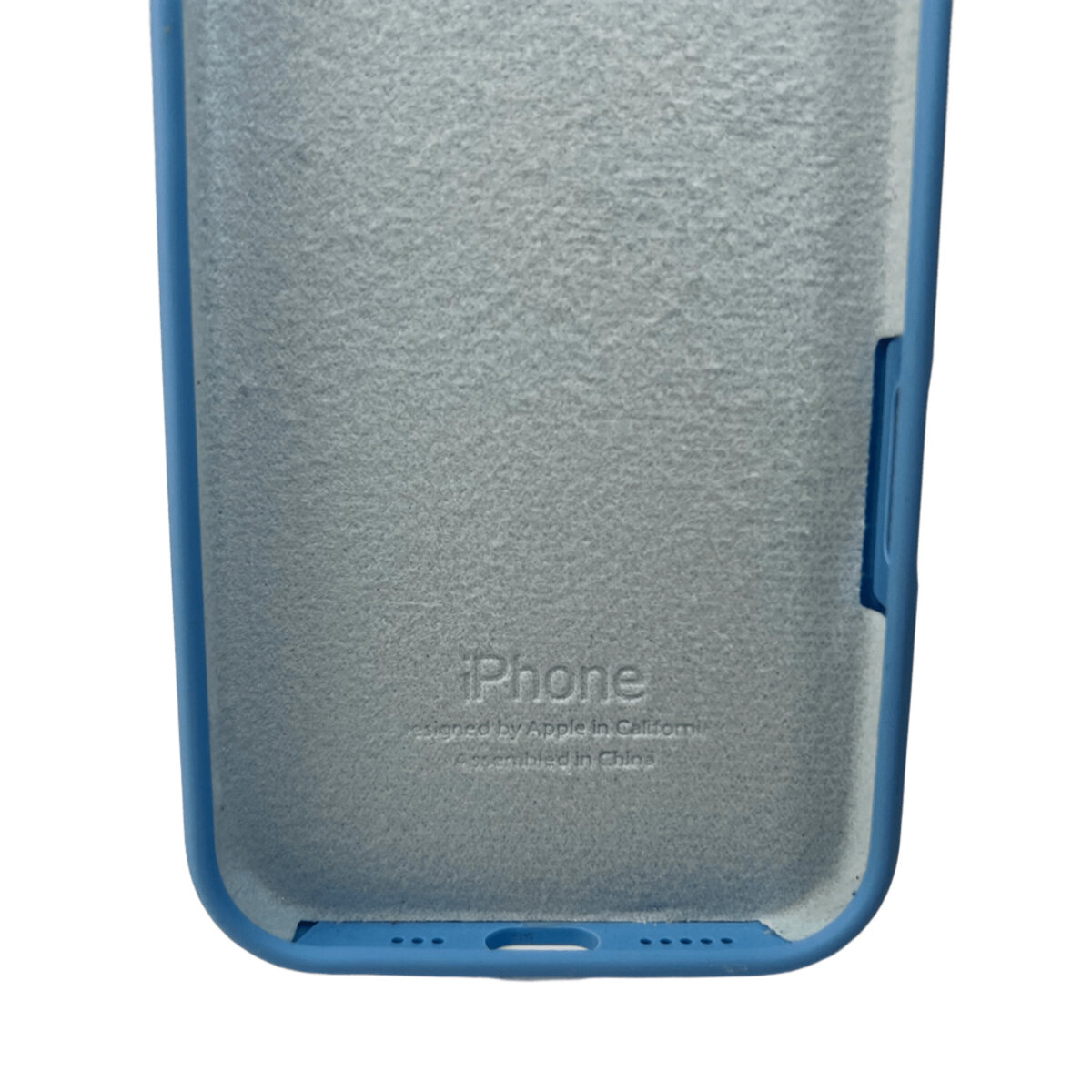 Чехол Silicone Full Case AA Open Camera Apple iPhone 16 | Микрофибра (Голубой) на картинке №3
