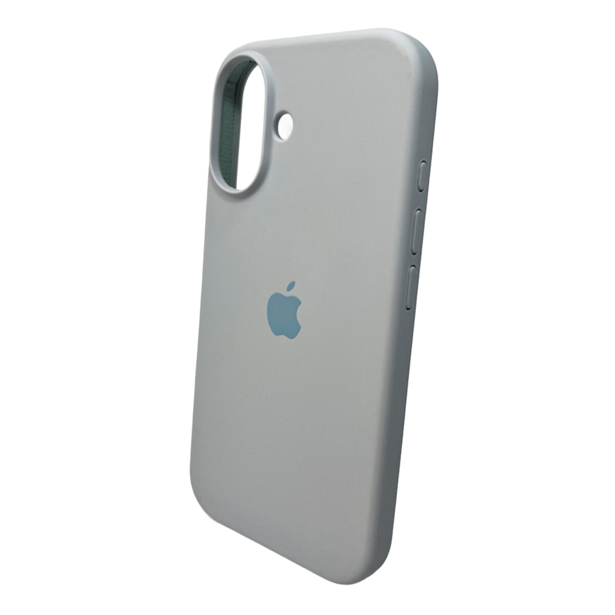 Чехол Silicone Full Case AA Open Camera Apple iPhone 16 | Микрофибра (Светло-голубой) на картинке №4