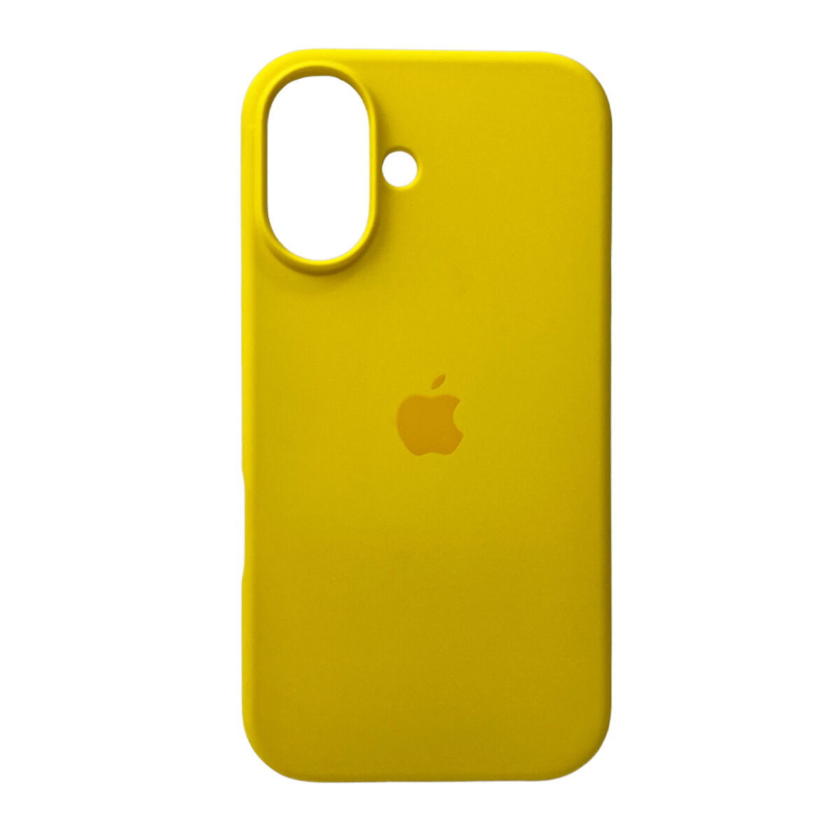 Чехол Silicone Full Case AA Open Camera Apple iPhone 16 | Микрофибра (Желтый) на картинке №1