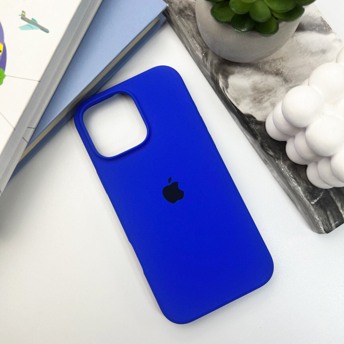 Чехол Silicone Full Case AA Open Camera Apple iPhone 16 Pro | Микрофибра (Синий) на картинке №6