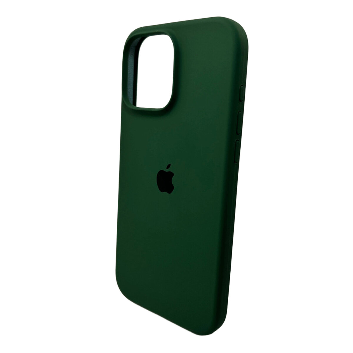 Чехол Silicone Full Case AA Open Camera Apple iPhone 16 Pro | Микрофибра (Тёмно-зелёный) на картинке №4