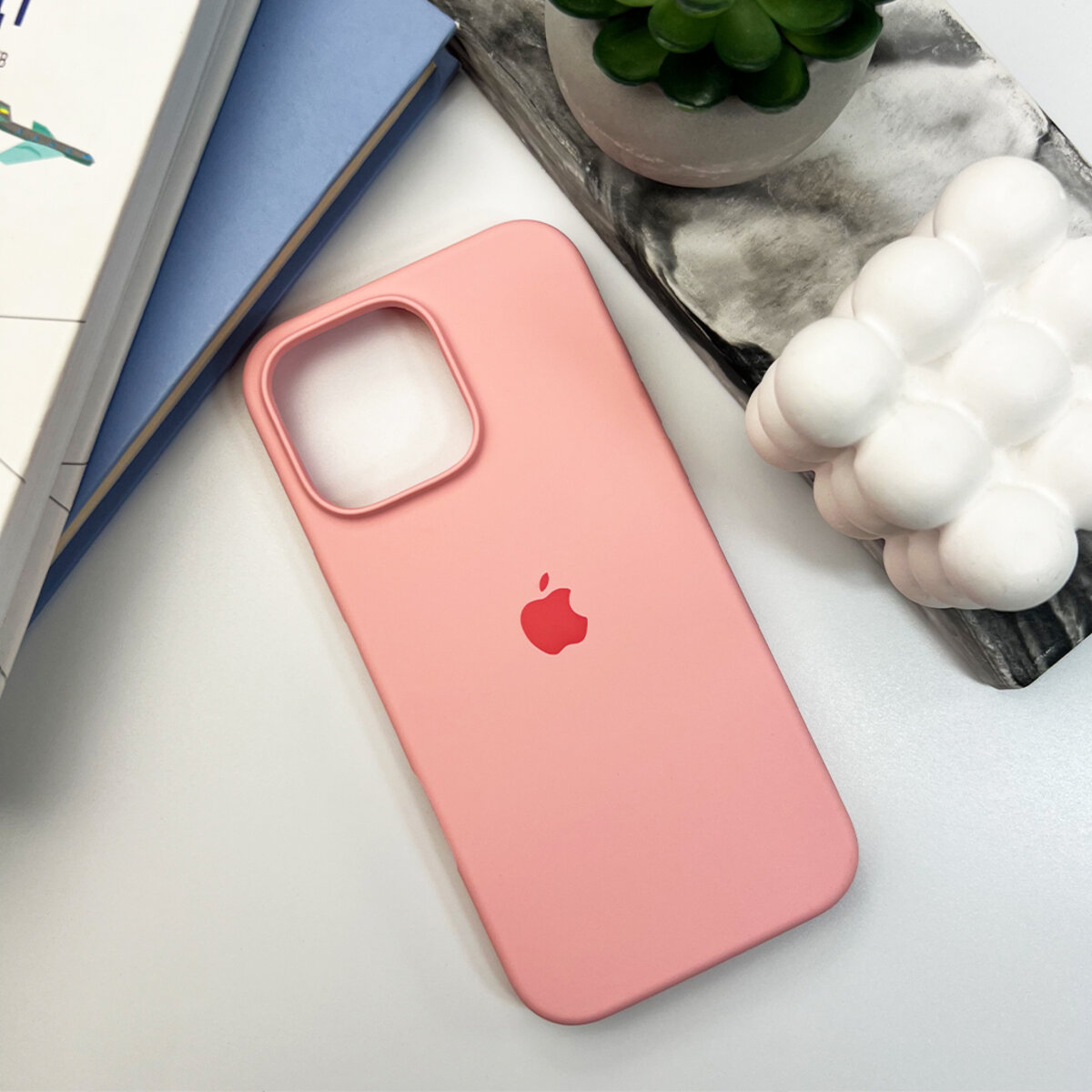 Чехол Silicone Full Case AA Open Camera Apple iPhone 16 Pro | Микрофибра (Розовый) на картинке №6
