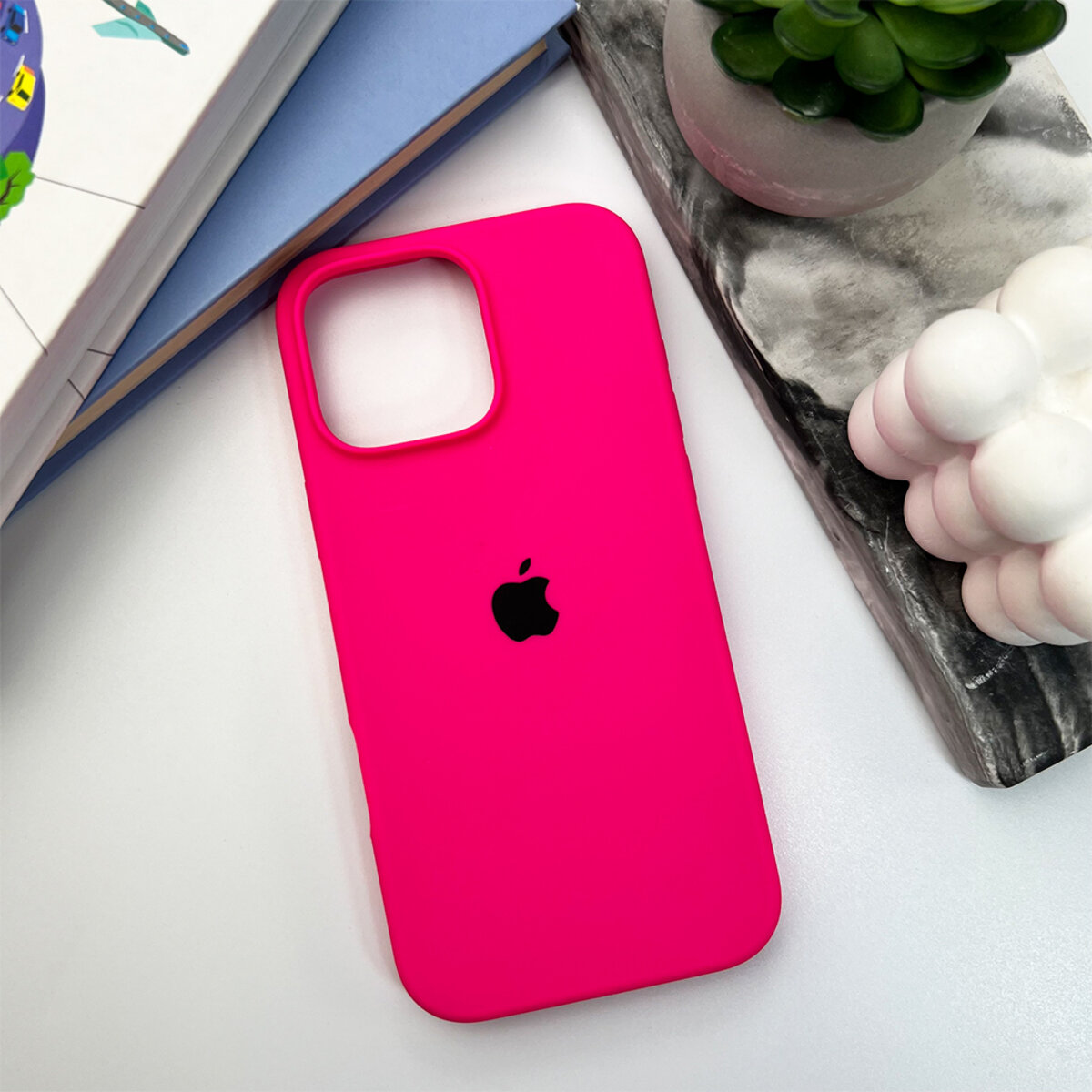 Чохол для смартфона Silicone Full Case AA Open Cam for Apple iPhone 16 Pro Max 23,Shiny Pink (FullOpenAAi16PM-23) смотреть фото №5