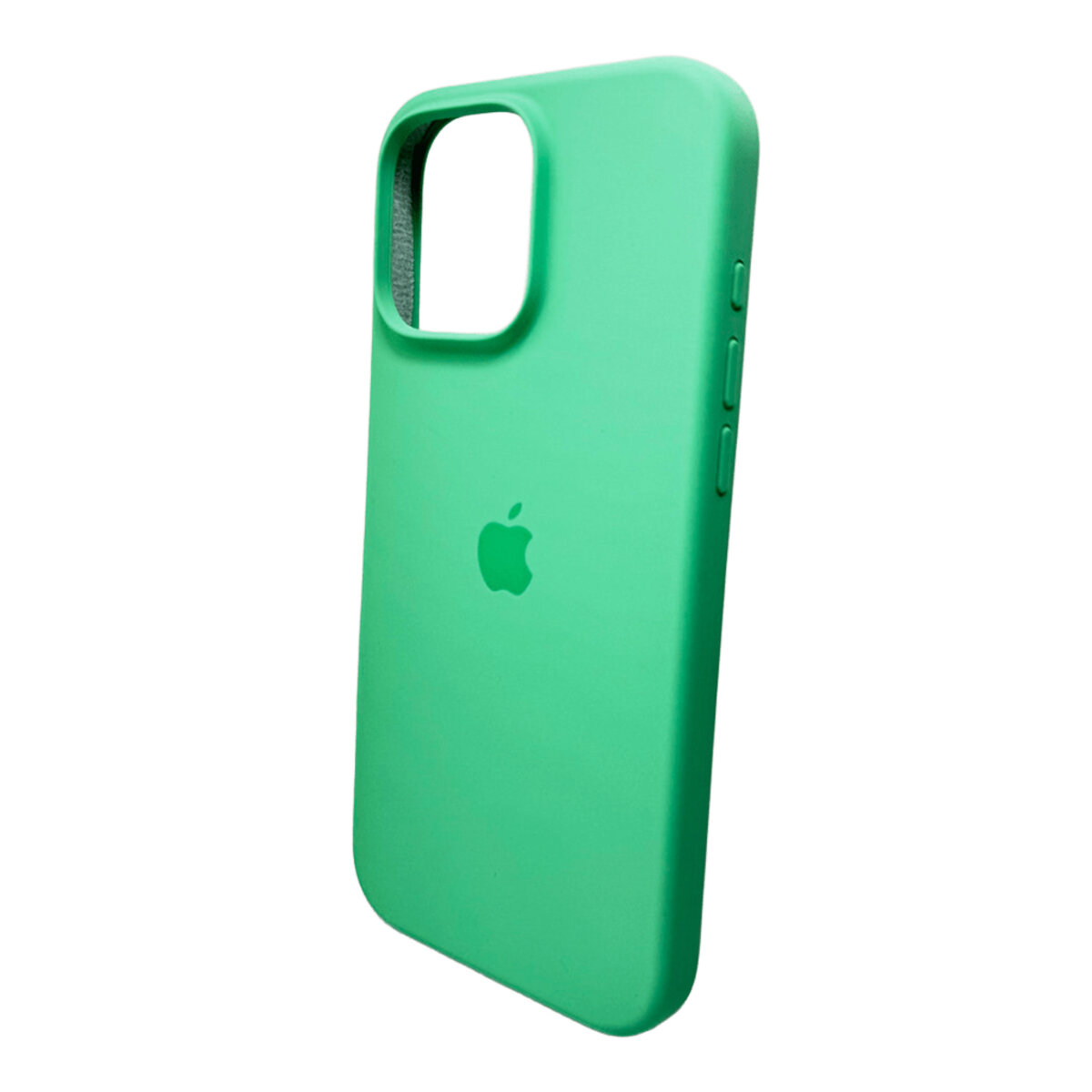 Чехол Silicone Full Case AA Open Camera Apple iPhone 16 Pro Max | Микрофибра (Зелёный) на картинке №4