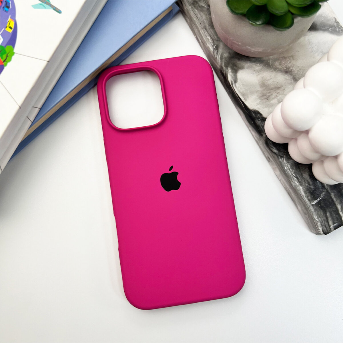Чехол Silicone Full Case AA Open Camera Apple iPhone 16 Pro Max | Микрофибра (Розовый) на картинке №6