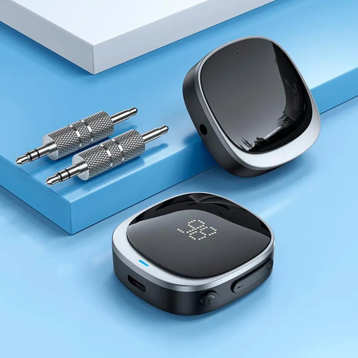 Bluetooth-ресивер HOCO E80 Travel car AUX BT receiver Black на картинке №7