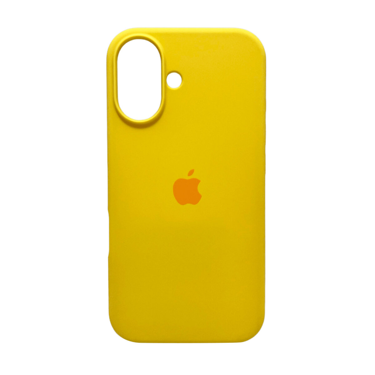 Чехол Silicone Full Case AA Open Camera Apple iPhone 16 | Микрофибра (Желтый) на картинке №1