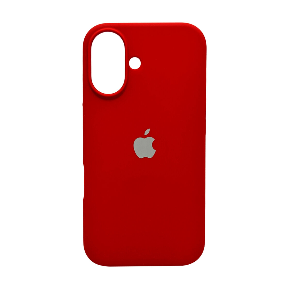 Чехол Silicone Full Case AA Open Camera Apple iPhone 16 | Микрофибра (China-Red) на картинке №1
