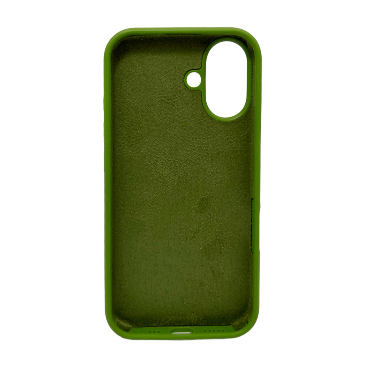 Чехол Silicone Full Case AA Open Camera Apple iPhone 16 | Микрофибра (Army-Green) на картинке №3